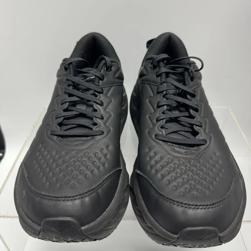 Hoka One One Bondi SR Black 1110520 BBLC Slip Resistant Leather Men's Size 11.5